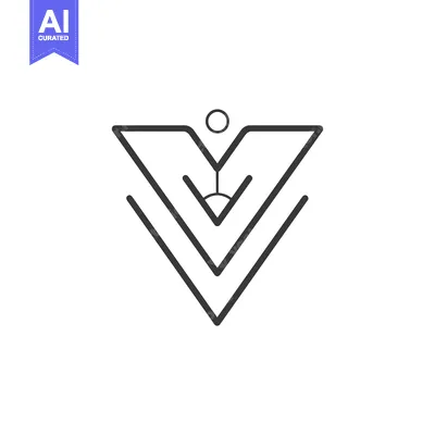 Popular premium asset: Abstract Geometric Design with V Shape and Circle