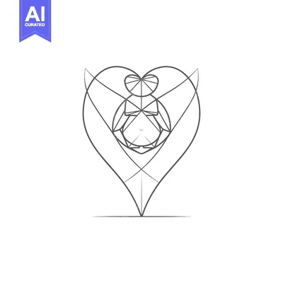 Popular premium asset: Abstract Geometric Heart with Internal Design