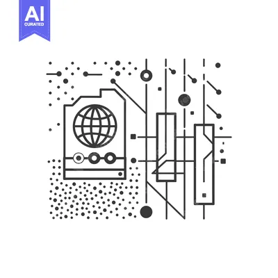 Aset premium populer: Abstract Geometric Illustration of a Global Network