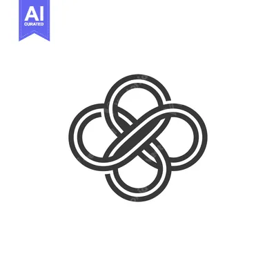Premium design asset: Abstract Geometric Intertwined Loop Design