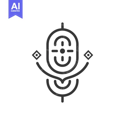Aset desain premium: Abstract Geometric Line Art Design with Central Focus Point