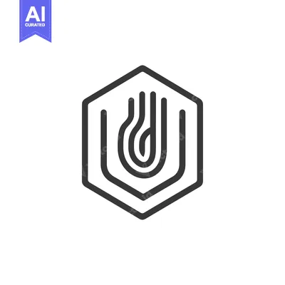 Abstract Geometric Logo Design with Hexagon and Lines