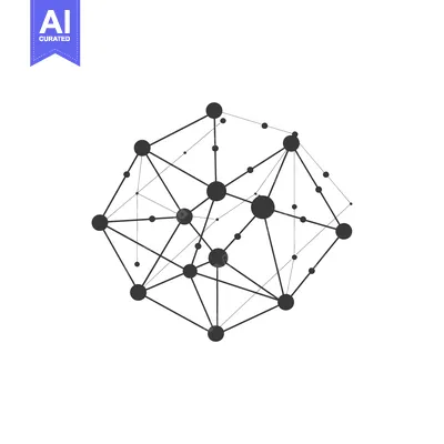 Aset premium populer: Abstract Geometric Network of Connected Dots and Lines