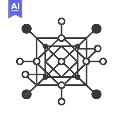 Aset premium populer: Abstract Geometric Network with Connected Circles and Lines