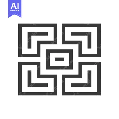Aset premium populer: Abstract Geometric Pattern of Interlocking Squares