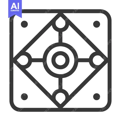 Premium design asset: Abstract geometric pattern with a central circular motif