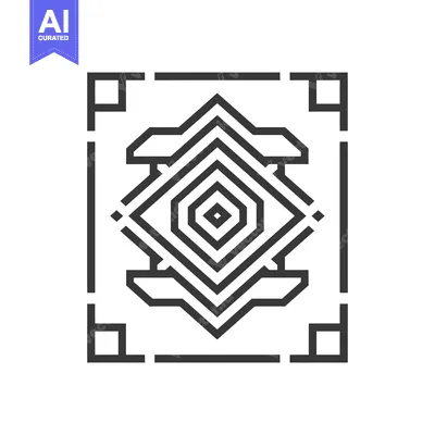 Aset premium populer: Abstract Geometric Pattern with a Central Diamond Shape