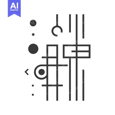 Aset premium populer: Abstract Geometric Pattern with Circles, Lines, and Squares