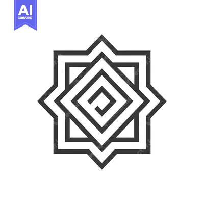 Aset desain premium: Abstract Geometric Pattern with Concentric Squares