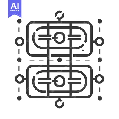 Premium design asset: Abstract Geometric Pattern with Connected Circles and Lines
