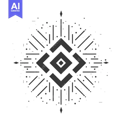 Premium design asset: Abstract Geometric Pattern with Lines and Dots