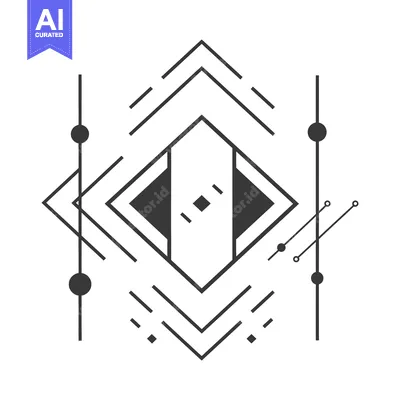 Aset premium populer: Abstract Geometric Pattern with Lines, Shapes, and Circles