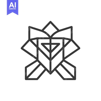 Premium design asset: Abstract Geometric Pattern with Symmetrical Triangles and Lines