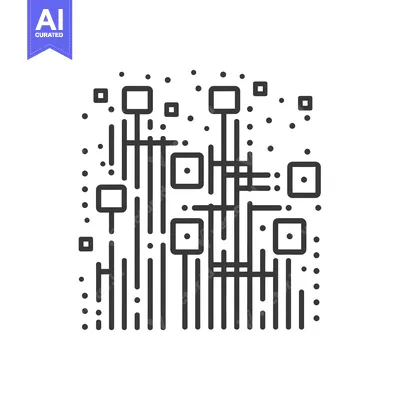 Aset premium populer: Abstract geometric pattern with vertical and horizontal lines, squares