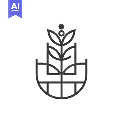 Abstract Geometric Plant in a Pot