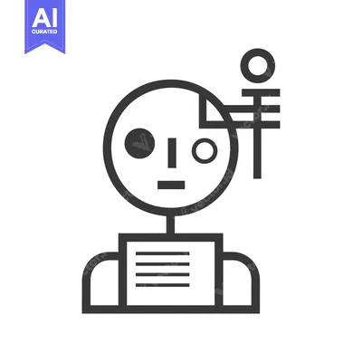 Premium design asset: Abstract Geometric Representation of a Person with a Thought Bubble