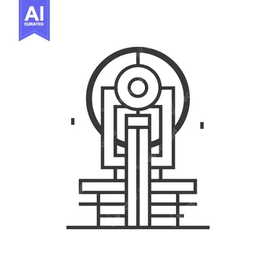 Popular premium asset: Abstract geometric shape with a circular element on top of a rectangul