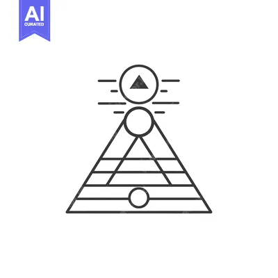 Aset premium populer: Abstract Geometric Shape with Circles and a Triangle