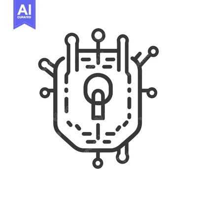 Aset premium populer: Abstract Geometric Shape with Circular Elements and Dashed Lines