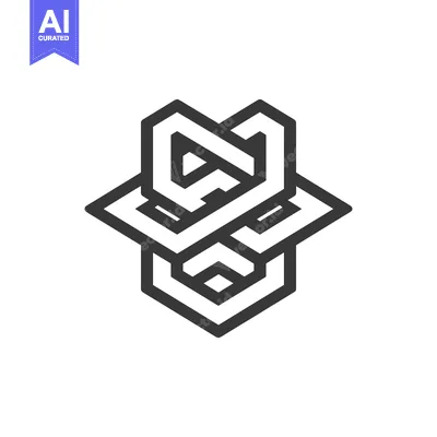 Popular premium asset: Abstract Geometric Shape with Intertwined Lines