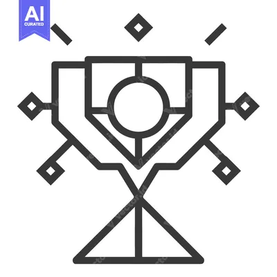 Aset desain premium: Abstract Geometric Symbol with a Circle and Diamonds