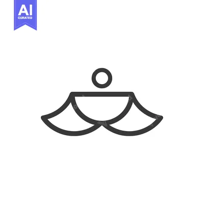 Abstract Geometric Symbol with a Circle at the Top