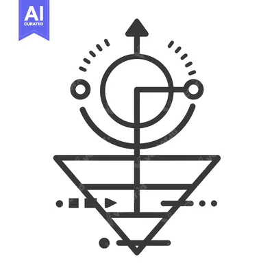 Aset premium populer: Abstract Geometric Symbol with an Upward Arrow and Triangle