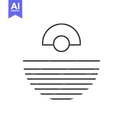 Aset desain premium: Abstract Geometric Symbol with Circular and Linear Elements