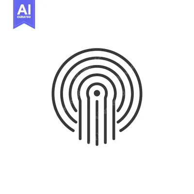 Popular premium asset: Abstract Geometric Symbol with Concentric Circles and Vertical Lines