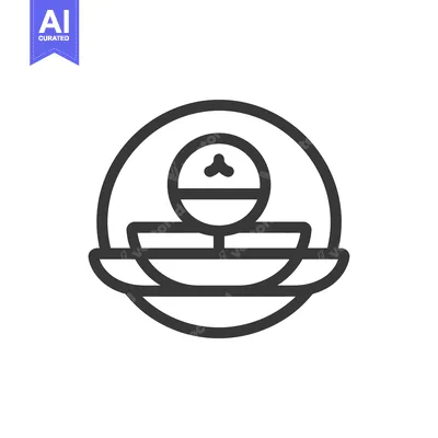 Premium design asset: Abstract Geometric Symbol with Three Circles and a Triangular Shape in