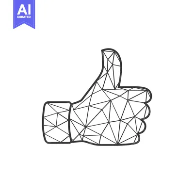 Aset desain premium: Abstract Geometric Thumbs Up Icon
