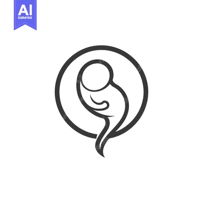 Aset premium populer: Abstract Ghost Inside a Circle Logo