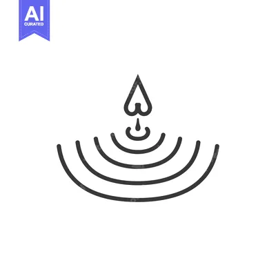 Abstract graphic design with a heart and circular waves