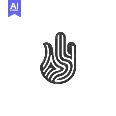Popular premium asset: Abstract Hand with Lines and Swirls