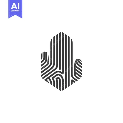 Aset desain premium: Abstract Hexagon Design with Curved Lines