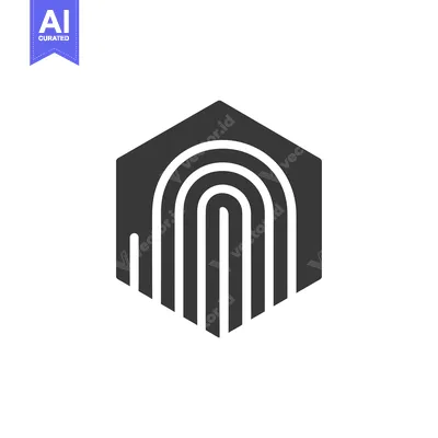 Aset premium populer: Abstract Hexagon with Curved Lines Inside