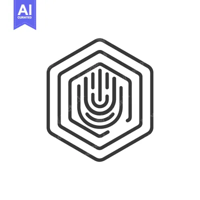 Aset desain premium: Abstract Hexagon with Inner Line Design