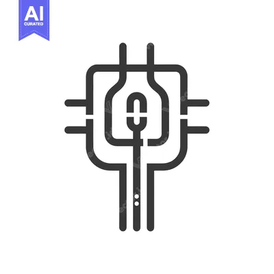 Aset premium populer: Abstract Icon Depicting a Network Connection