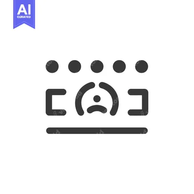 Aset desain premium: Abstract Icon Representing a Stovetop with Five Burners and a Single P
