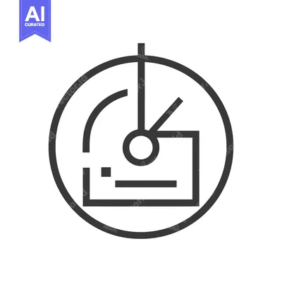 Aset premium populer: Abstract Icon with a Circle, Lines, and Squares