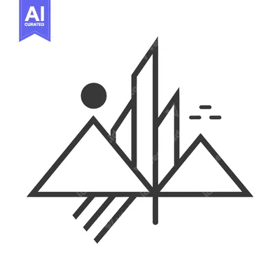 Aset premium populer: Abstract Illustration of Cityscape with Sun and Mountains