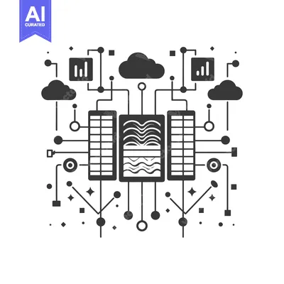 Abstract Illustration of Cloud Computing and Data Storage
