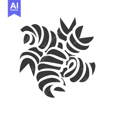 Premium design asset: Abstract illustration of three stylized black shapes