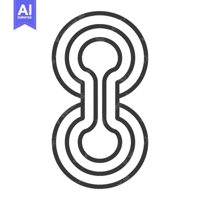 Aset desain premium: Abstract Interlocking Circular Design with Concentric Circles