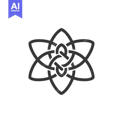 Aset premium populer: Abstract Interlocking Flower Shape Design