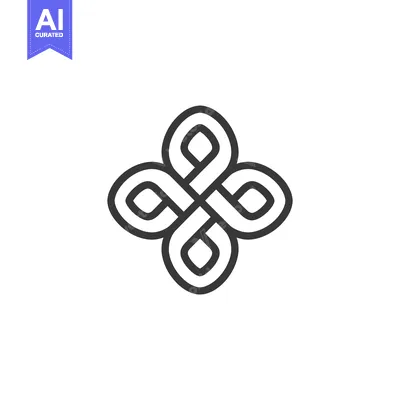 Aset desain premium: Abstract Intertwined Circular Design