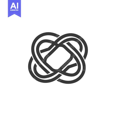 Aset premium populer: Abstract Intertwined Curved Lines Forming a Geometric Shape