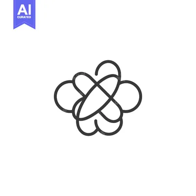 Popular premium asset: Abstract Intertwined Lines Forming a Flower Shape