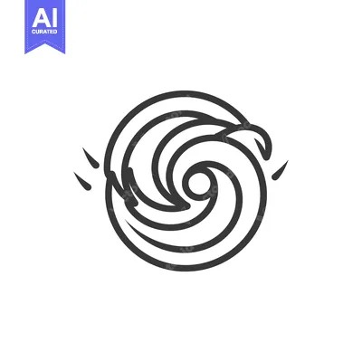 Popular premium asset: Abstract Line Art Depiction of a Swirling Wave