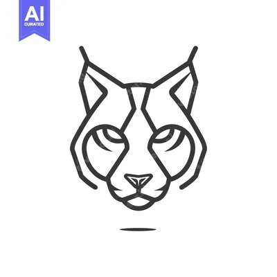 Aset premium populer: Abstract Line Art Illustration of a Cat's Face